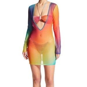 Kurt Geiger London Gradient Mesh V Dress